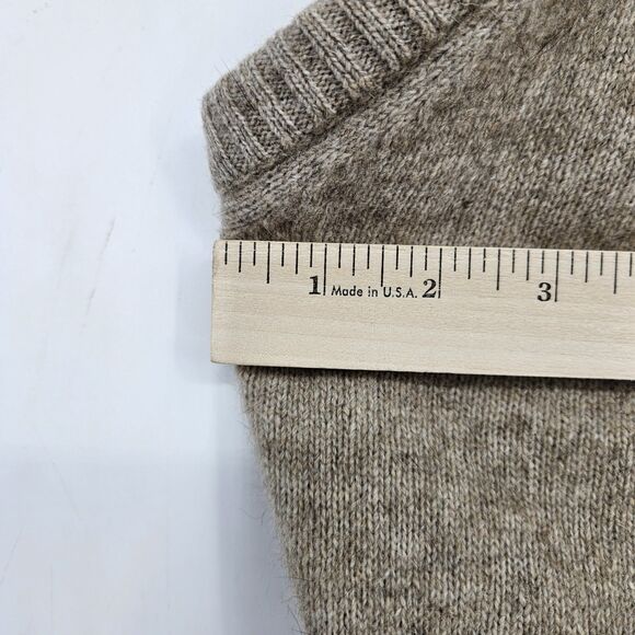 Native World Vest Mens XL New Zealand Possum Merino Wool Tan Pullover FLAW - Picture 7 of 11